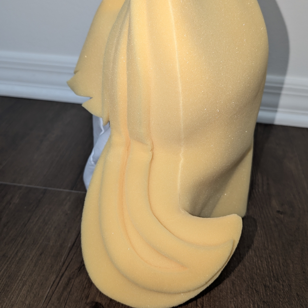 Foam Party Hat Yellow Wig Costume Prop - Picture 4 of 8